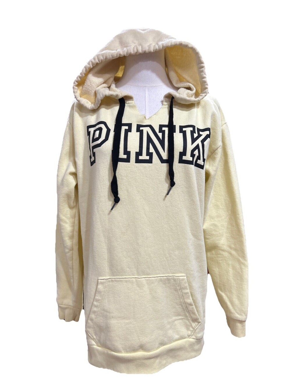 PINK Victoria Secret Women’s Pullover Hoodies Sweatshirt Size 42 XS Yellow